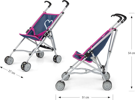 Milly Mally Doll Pushchair For Ages 3+