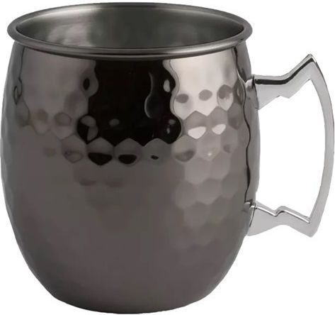 Moscow Mule Ποτήρι Κοκτέιλ/Ποτού από Μέταλλο σε Μαύρο Χρώμα 500ml
