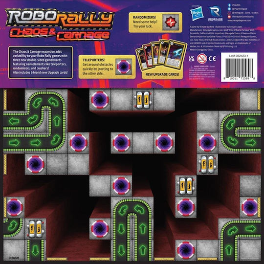 Разширение на играта Robo Rally - Chaos & Carnage за 2-6 играчи 12+ години (EN) Avalon Hill
