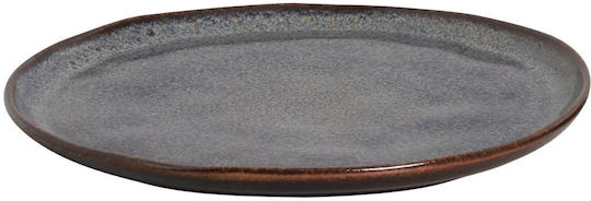 Porto Brasil Organic Titanium Plate Shallow Ceramic Blue with Diameter 27.5cm
