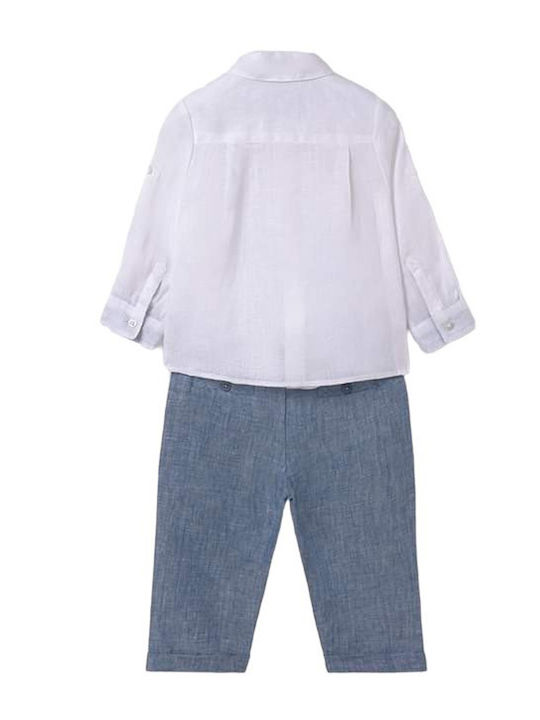 Kids' Set with Pants Summer 2pcs White-Blue
