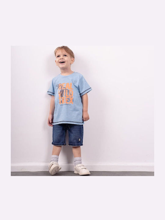 Kinder-Set mit Shorts Sommer 2Stück Light Blue