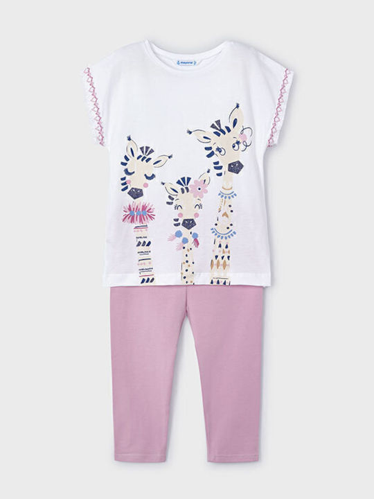 Kinder-Set mit Leggings Sommer 2Stück Purple