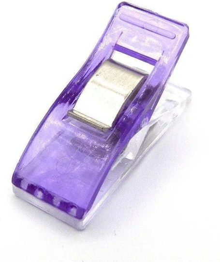 20 Cleme Din Plastic Mov Pentru Fixarea Materialelor De Cusut Deschidere Maximă 1.4 Cm Babysnap