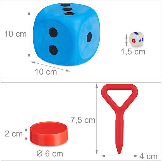 Joc de Societate Ludo pentru 2-4 Jucători 3+ Ani Relaxdays