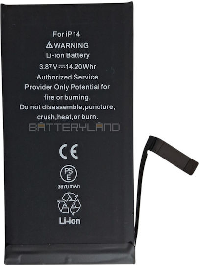 A2863 Battery Apple Iphone 14 3.87v 3670mah