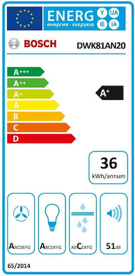 Bosch Șemineu Hotă 80cm Alb