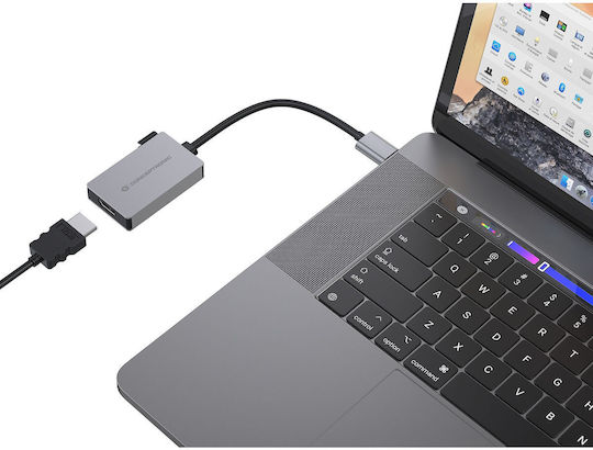Conceptronic Μετατροπέας USB-A male σε HDMI female Γκρι 1τμχ ABBY22G