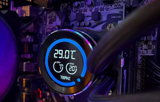 Darkflash DN-D240 AIO CPU Water Cooling with 2 120mm Fans and ARGB Lighting