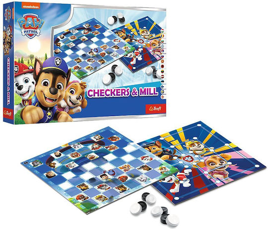 Joc de Societate Paw Patrol Checkers pentru 2 Jucători 5+ Ani Trefl