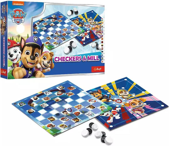 Joc de Societate Paw Patrol Checkers pentru 2 Jucători 5+ Ani Trefl