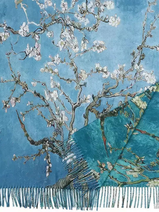 Blooming Almond Tree Women's Scarf Light Blue Blooming Almond Tree Women's Scarf Light Blue