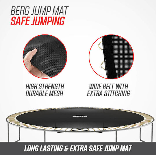 Berg Toys Favorit Regular + Safety Net Comfort Τραμπολίνο Εξωτερικού Χώρου Διαμέτρου 330εκ. με Προστατευτικό Δίχτυ Γκρι
