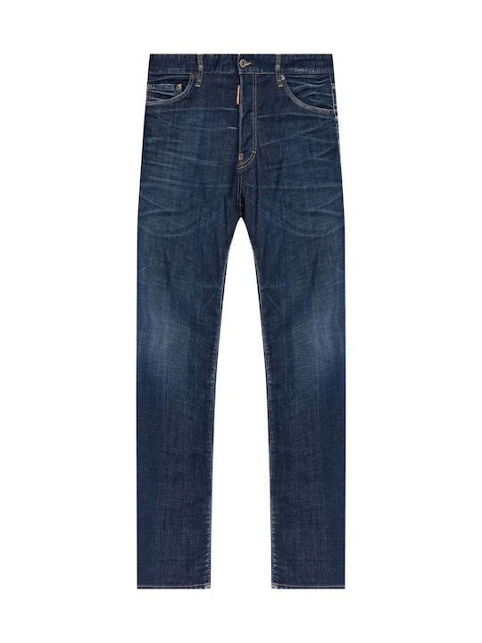 Cool Guy Men's Jeans Pants Elastic Blue