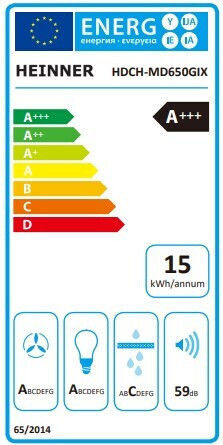 Heinner Chimney Vent Hood 60cm Inox