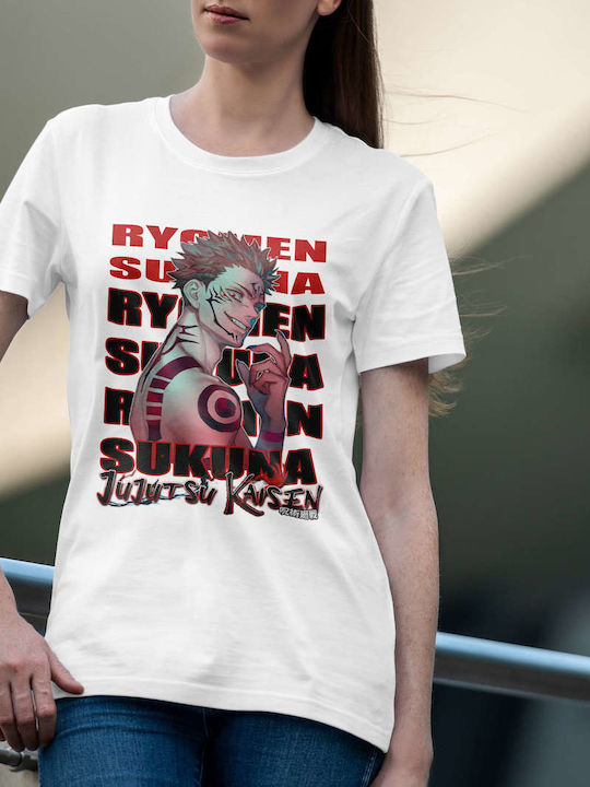Ryomen Sukuna Jujutsu Kaisen Bedruckte Blusen
