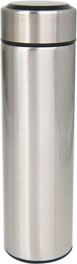 Source Smart Vacuum Flask Bottle Thermos Stainless Steel / Plastic 500ml Brown with Mouthpiece with Digital Temperature Display