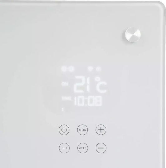 Eurom Sani Verre Radiator Electric Pentru Prosoape Cu Fațadă De Sticlă 1200W 81.5x43.8cm Albă