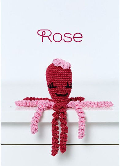 Комплект За Шиене Crochet Kit Octopus Baby Collection Конци Пълнеж Инструкции Кука Octo Розова Якор