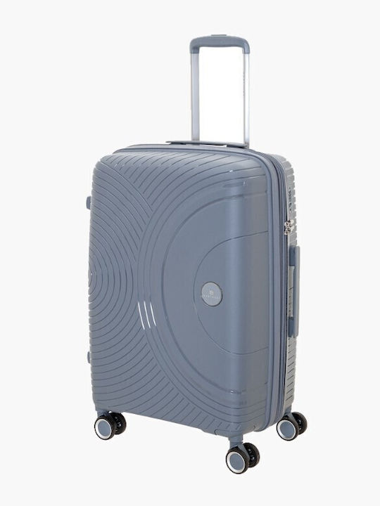 Bartuggi Medium Hard Gray Suitcase with 4 Wheels