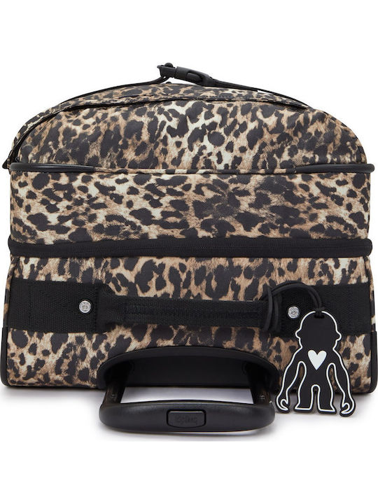 Kipling Spontaneous Μεσαία Βαλίτσα Ταξιδίου Wild Leopard με 4 Ρόδες Ύψους 66εκ.