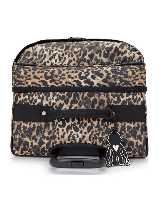 Kipling Spontaneous L Голям Куфар За Пътуване Wild Leopard С 4 Колела Височина 78см