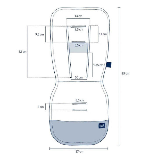 La Millou Κάλυμμα Καροτσιού 36.5x85εκ. Μπλε
