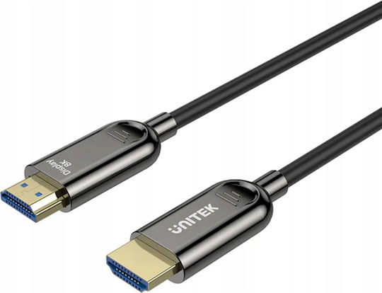 Unitek HDMI 2.1 Ultra High Speed 48Gbps 4K 120Hz HDR VRR Kabel HDMI-Stecker - HDMI-Stecker 100m Schwarz
