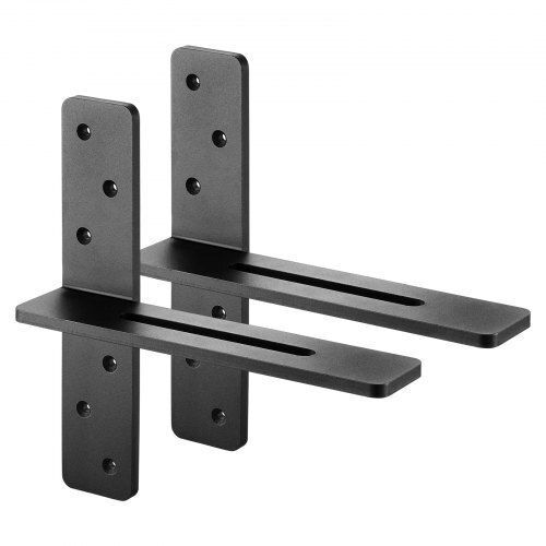 Vevor 2 Pcs Shelf Brackets 12 Inch 304.8 Mm Heavy Duty Floating Shelf Brackets