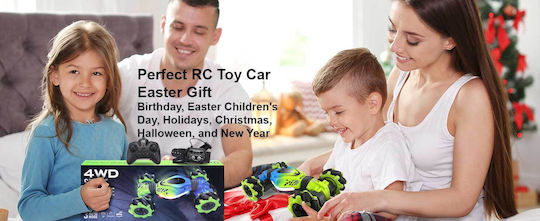 Dysaim Gesture Remote Controlled Car Stunt 4WD Beige