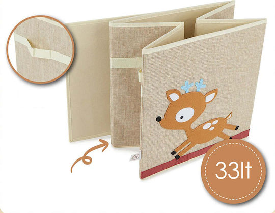 Bieco Children's Storage Box made of Fabric Brown 32x32x32cm 1pcs