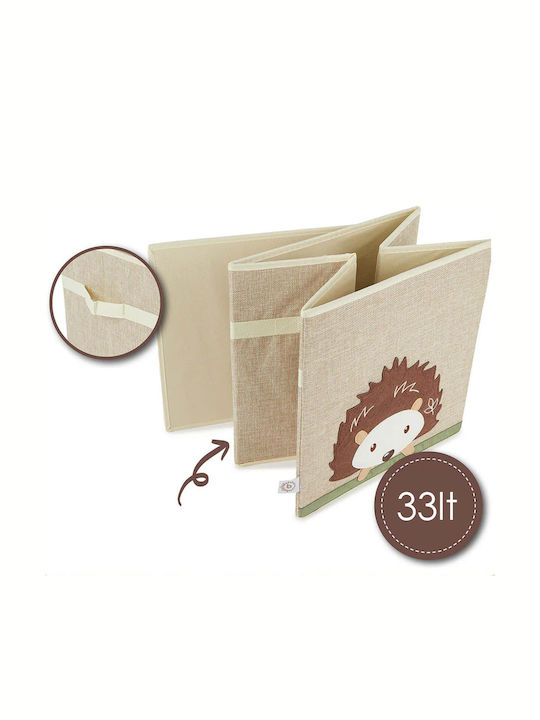 Bieco Kinder Aufbewahrungsbox aus Stoff Braun 32x32x32cm 1Stück