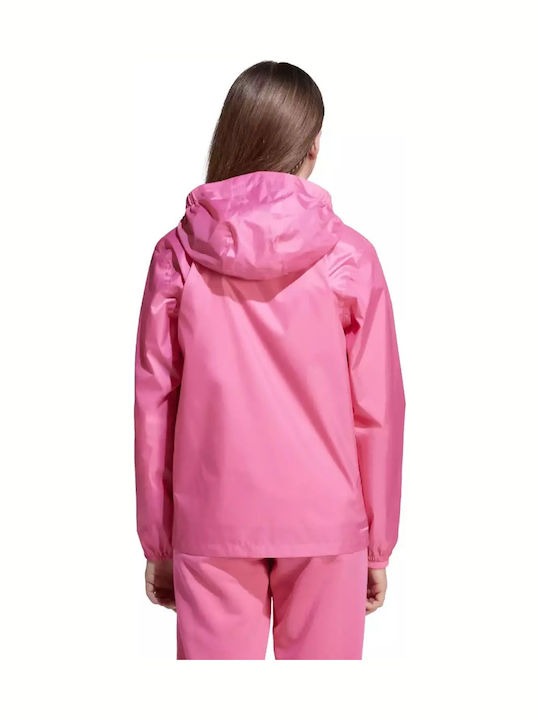 Waterproof Kids' Sports Jacket Windproof with Hood Pink