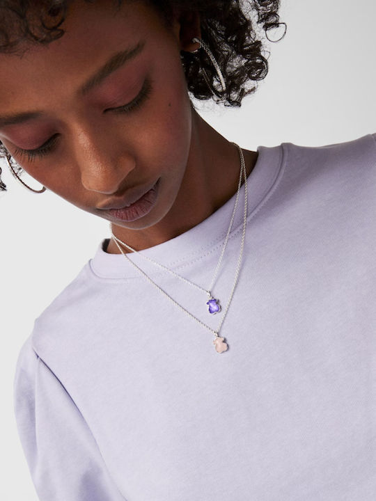 Tous Silver Amethyst Mop Колие