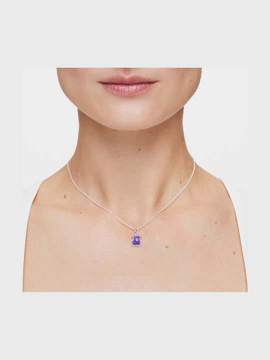 Tous Silver Amethyst Mop Колие