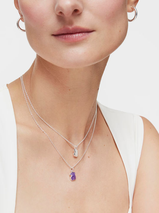 Tous Silver Amethyst Mop Колие