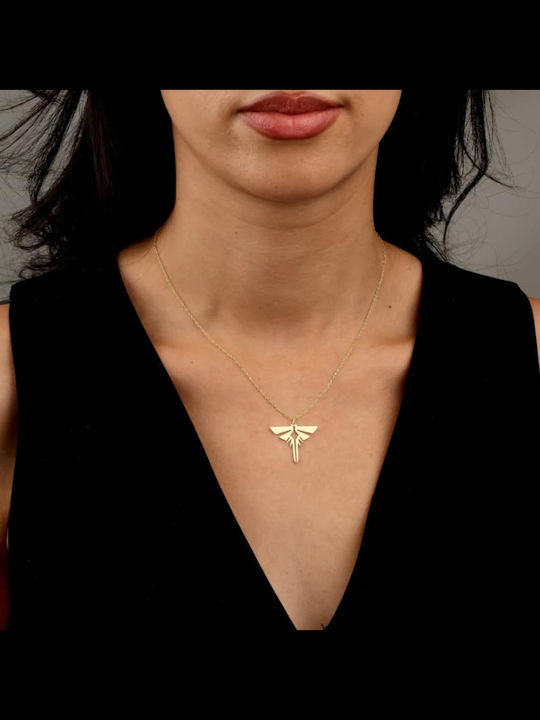 Χρυσο Κρεμαστό Κολιέ "οι Τελευταίοι Εμάς" Gold Pendant Necklace " Last Us" Molfs