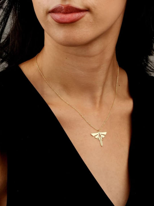 Χρυσο Κρεμαστό Κολιέ "οι Τελευταίοι Εμάς" Gold Pendant Necklace " Last Us" Molfs