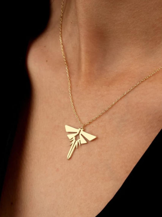 Χρυσο Κρεμαστό Κολιέ "οι Τελευταίοι Εμάς" Gold Pendant Necklace " Last Us" Molfs