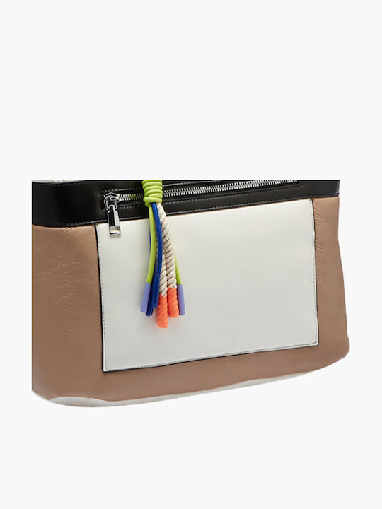 Damentasche Schulter Beige