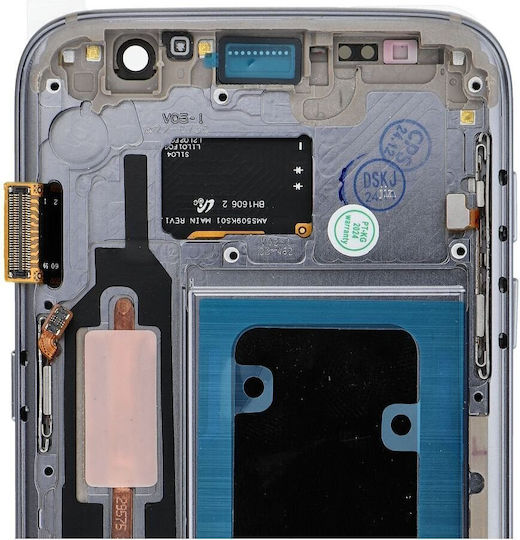 Οθόνη mit Touch-Mechanismus und Rahmen für SAMSUNG S7 (Schwarz)