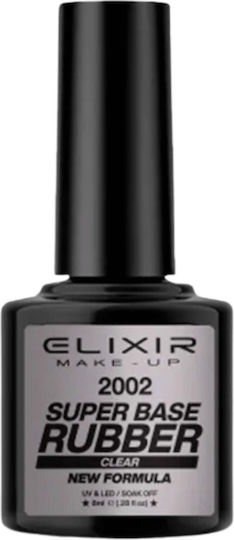 Elixir Halb-permanenter Nagellack 2002 Super Rubber Base Coat Clear 8ml 1Stück