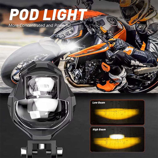 LED Motorcycle Projector 45w Dual Beam Novsight A500-wl13-3-a