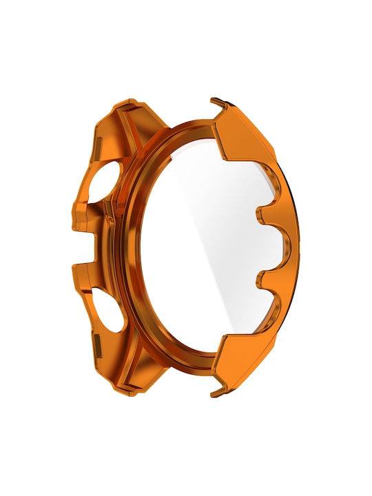 Garmin Fenix 8 Plastic Case with Glass in Orange color for Garmin Fenix 8
