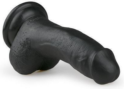 APH Ρεαλιστικό Dildo με Όρχεις και Βεντούζα Μαύρο 15cm