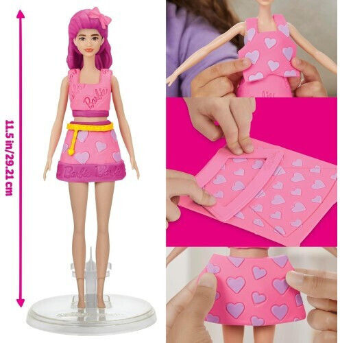 Hasbro Play-doh Barbie Hearts Hair Doll Set Σετ G1357