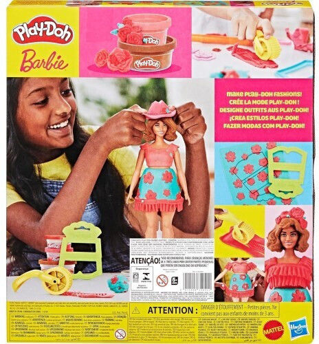 Hasbro Play-doh Barbie Florals Fringe Σετ G1360