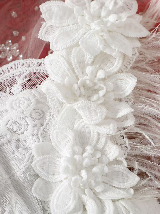 Παιδικό Φόρεμα για Παρανυφάκι Floral White