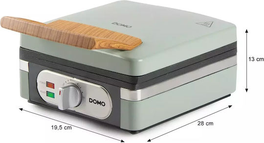 Domo Maker Βαφλιέρα για Ορθογώνιες Βάφλες 2 Θέσεων 1400W