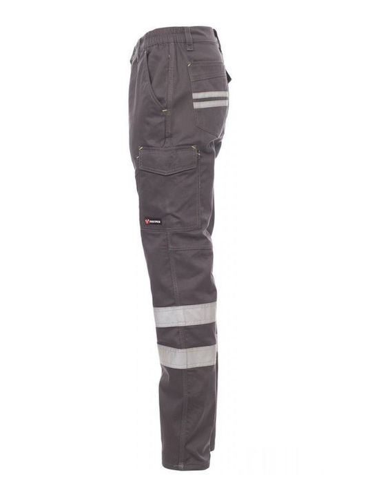 Payper Worker Reflex Reflective Work Trousers Gray made of Cotton